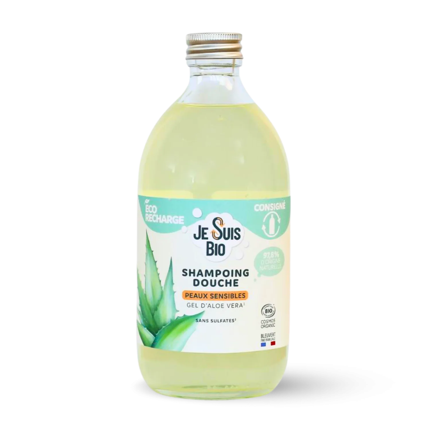 Shampooing douche peaux sensibles à l'aloe vera