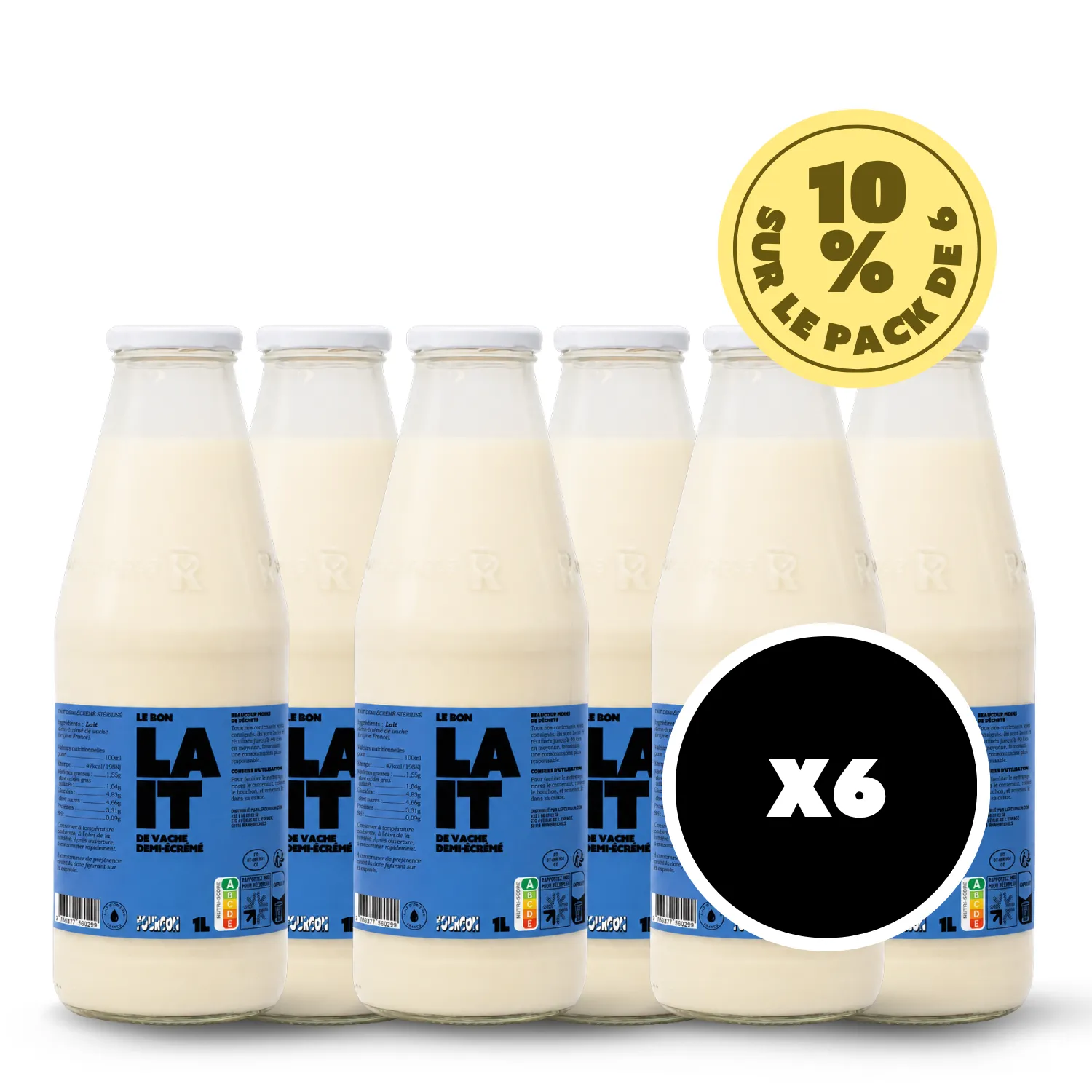 Pack Lait Demi-écrémé