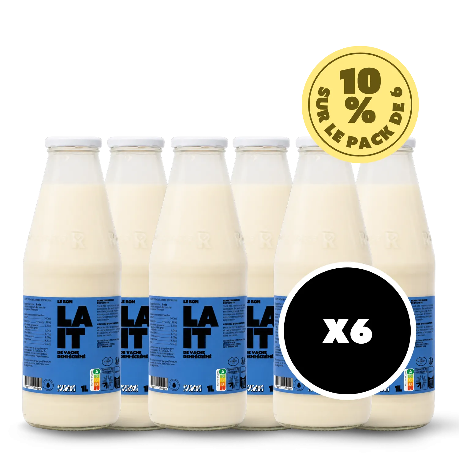 Pack Lait Demi-écrémé