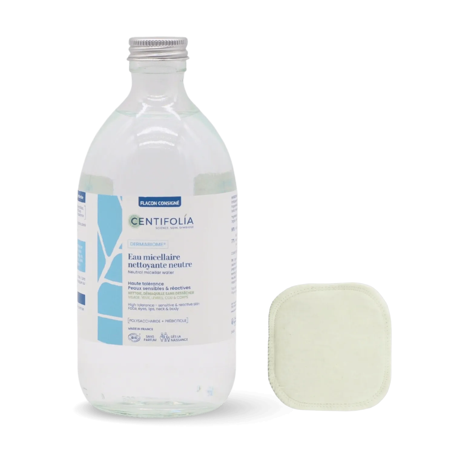 Duo eau micellaire Centifolia & carré démaquillant lavable
