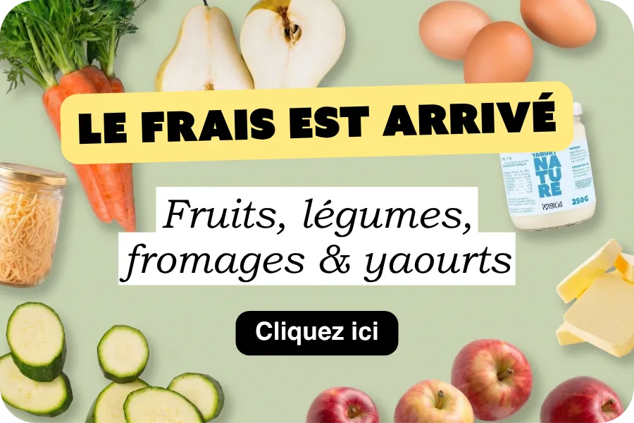 Fruits, légumes, crèmerie
